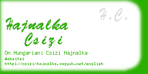 hajnalka csizi business card